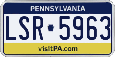 PA license plate LSR5963