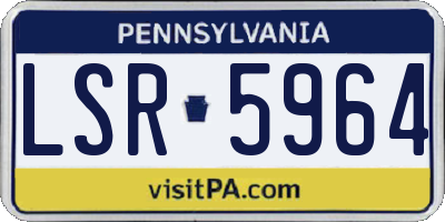 PA license plate LSR5964