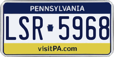 PA license plate LSR5968