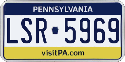 PA license plate LSR5969