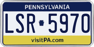 PA license plate LSR5970