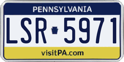 PA license plate LSR5971