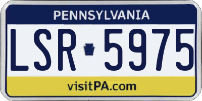 PA license plate LSR5975