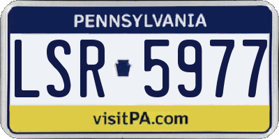 PA license plate LSR5977