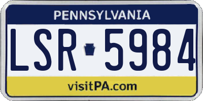 PA license plate LSR5984