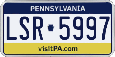 PA license plate LSR5997