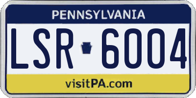 PA license plate LSR6004