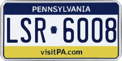 PA license plate LSR6008