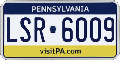 PA license plate LSR6009