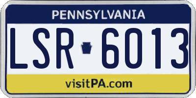 PA license plate LSR6013