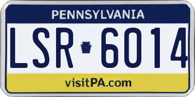 PA license plate LSR6014