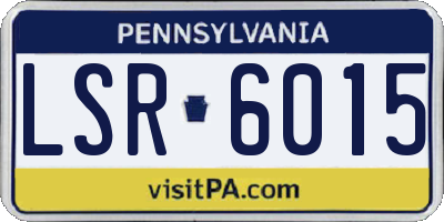 PA license plate LSR6015