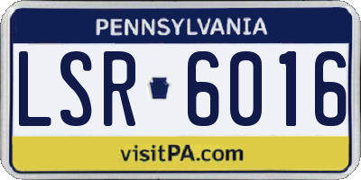 PA license plate LSR6016