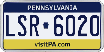 PA license plate LSR6020