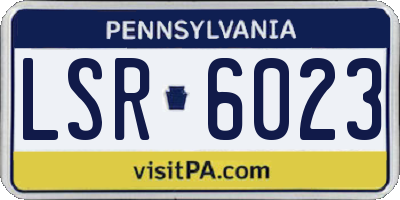 PA license plate LSR6023