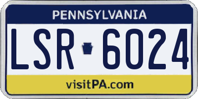 PA license plate LSR6024