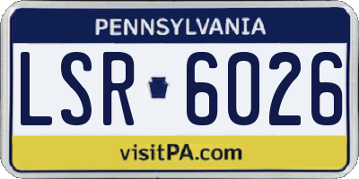 PA license plate LSR6026