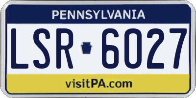 PA license plate LSR6027
