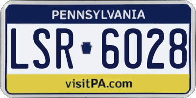 PA license plate LSR6028