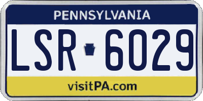 PA license plate LSR6029