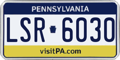 PA license plate LSR6030