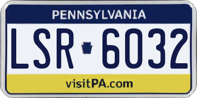 PA license plate LSR6032