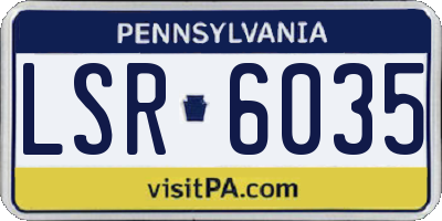 PA license plate LSR6035