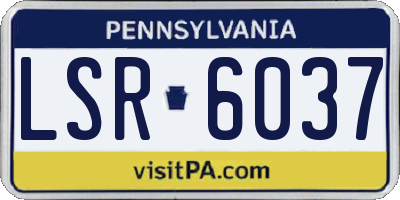 PA license plate LSR6037