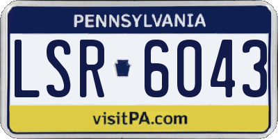 PA license plate LSR6043