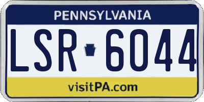 PA license plate LSR6044