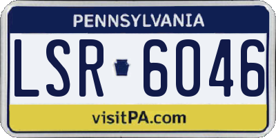 PA license plate LSR6046