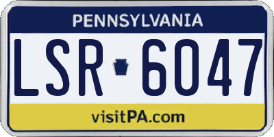 PA license plate LSR6047