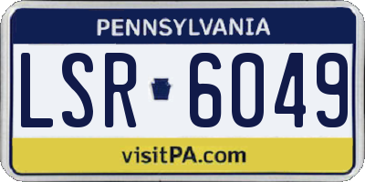 PA license plate LSR6049