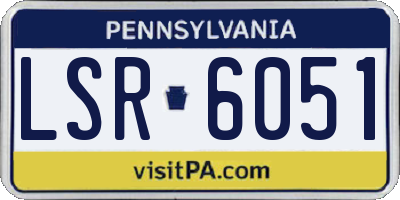 PA license plate LSR6051