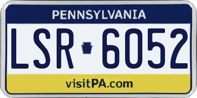 PA license plate LSR6052