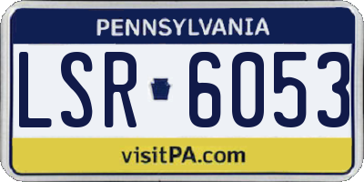 PA license plate LSR6053