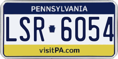 PA license plate LSR6054