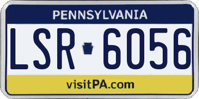 PA license plate LSR6056