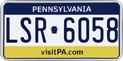 PA license plate LSR6058