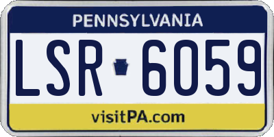 PA license plate LSR6059
