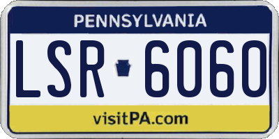 PA license plate LSR6060