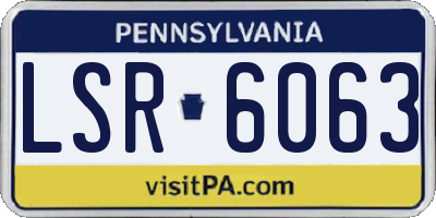 PA license plate LSR6063