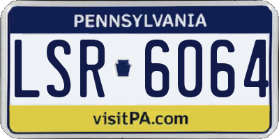 PA license plate LSR6064