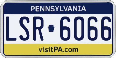 PA license plate LSR6066