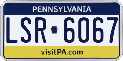 PA license plate LSR6067
