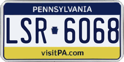 PA license plate LSR6068