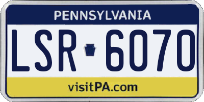 PA license plate LSR6070
