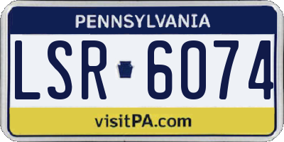 PA license plate LSR6074