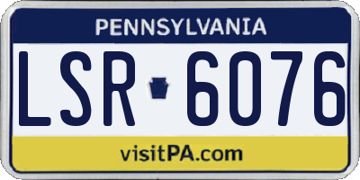 PA license plate LSR6076