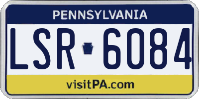 PA license plate LSR6084